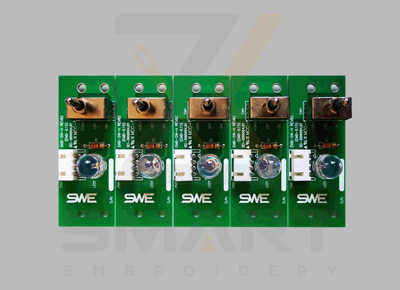 BD-000004 EMB-SWF-H SWF HEAD ON OF OFF OF OF OFFORD BOARD BOARD REV01 (EMB-9،15) قطعات یدکی ماشین گلدوزی Sunstar